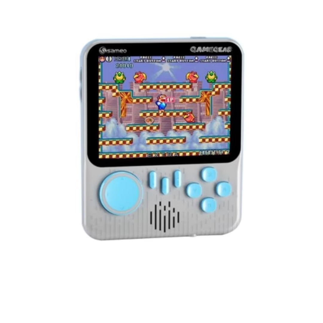 Sameo Gamegear Handheld Video Game Console, Retro Mini Game with 666 Classic Retro Game TV Compatible for Kids, Rechargeable 8 Bit Classic (Dolphin Grey)