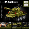 M4A3 Remote Control Tank Building Set – 677+ Pieces Military Tank Toy
