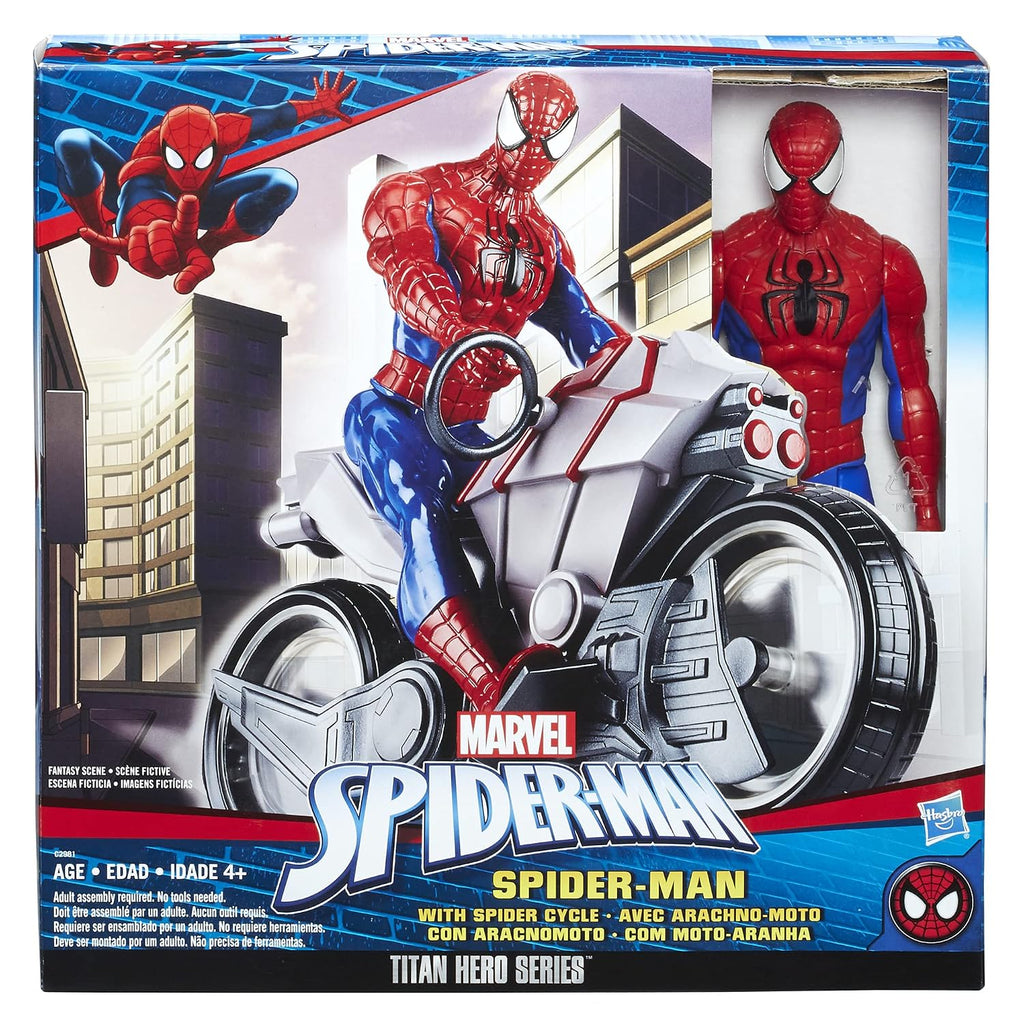 Marvel Spider-Man Titan Hero Series Spider-Man Figure with Spider Cycle