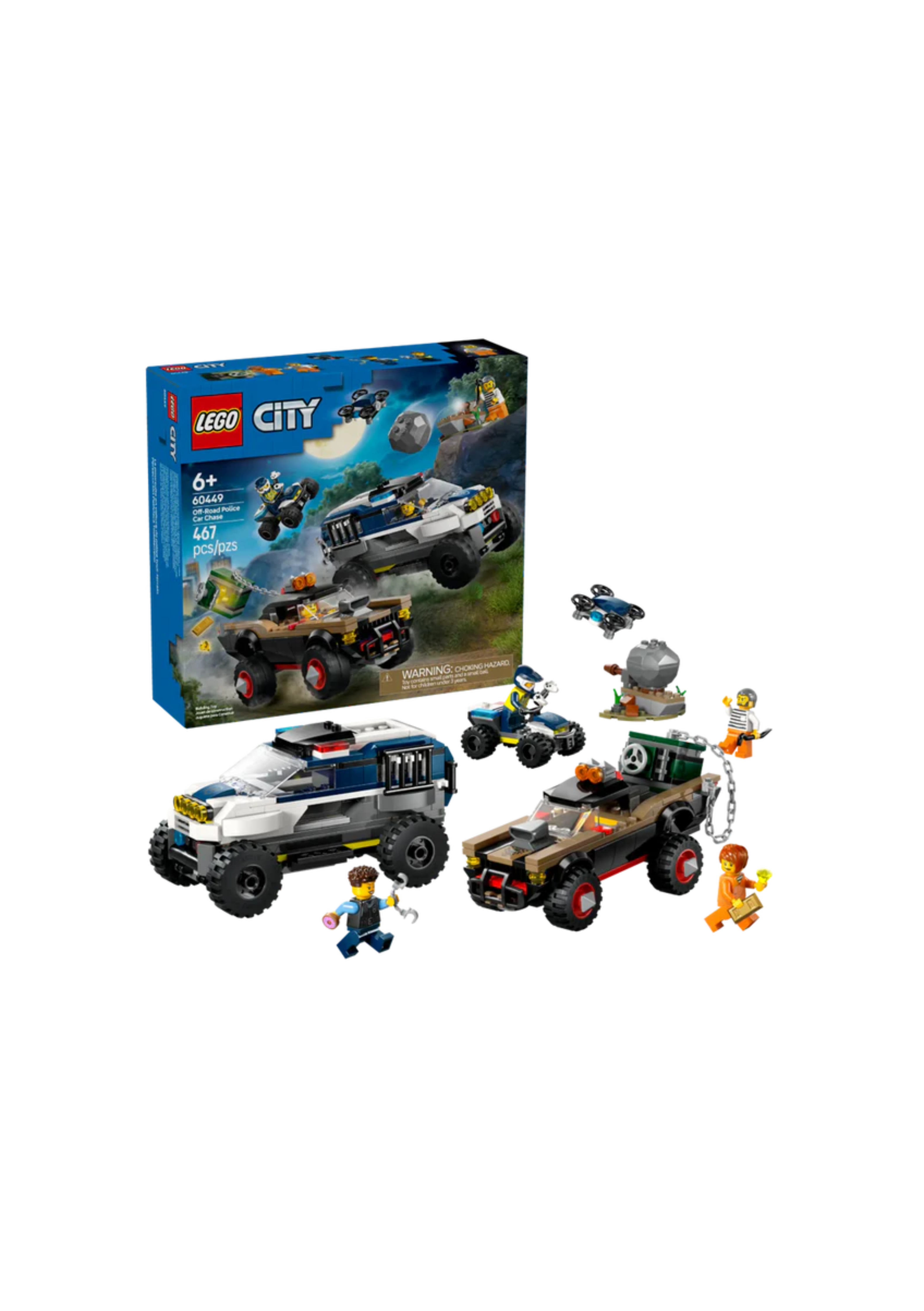 Lego 60449 City Off-Road Police Car Chase (467 Pieces)