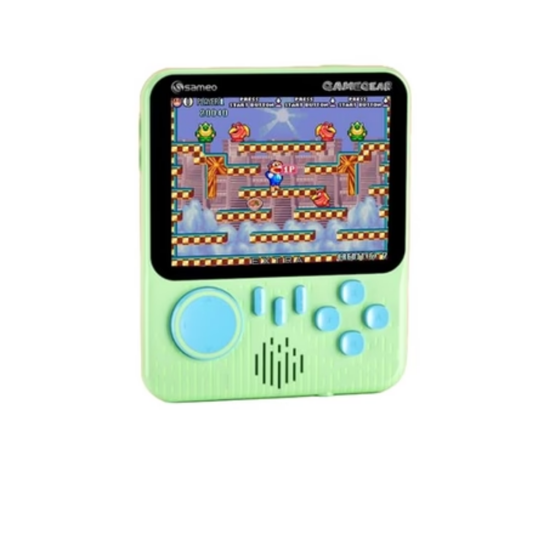 Sameo Gamegear Handheld Video Game Console, Retro Mini Game with 666 Classic Retro Game TV Compatible for Kids, Rechargeable 8 Bit Classic (Mint Green)