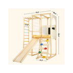 Curious Cub Wooden Playloft + Jungle Gym