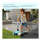 R for Rabbit Road Runner Swift Kids Kick Scooter with LED Wheels Blue Orange 3+ Years
