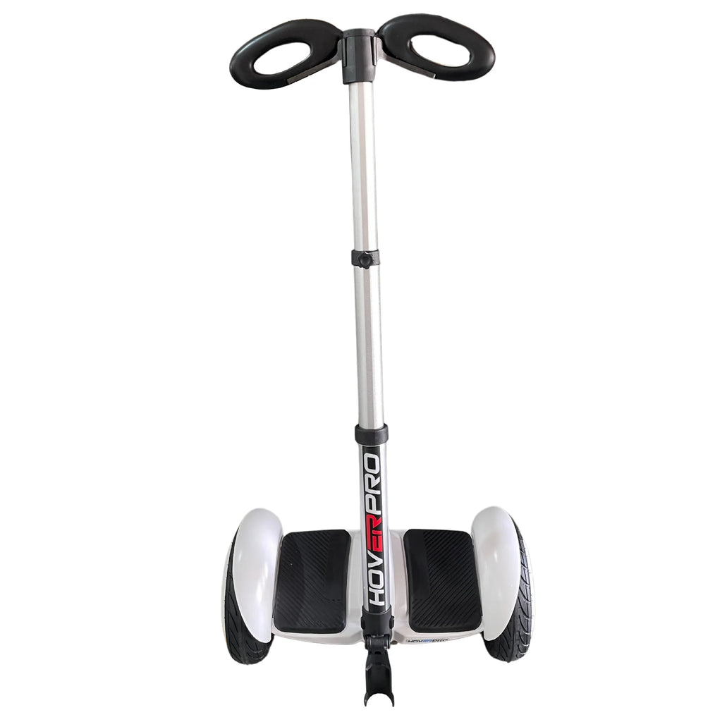 Hoverpro Self-Balancing Scooter with Adjustable Handle Bar – White Hybrid Duo Miniseg White with Handle Hoverboard