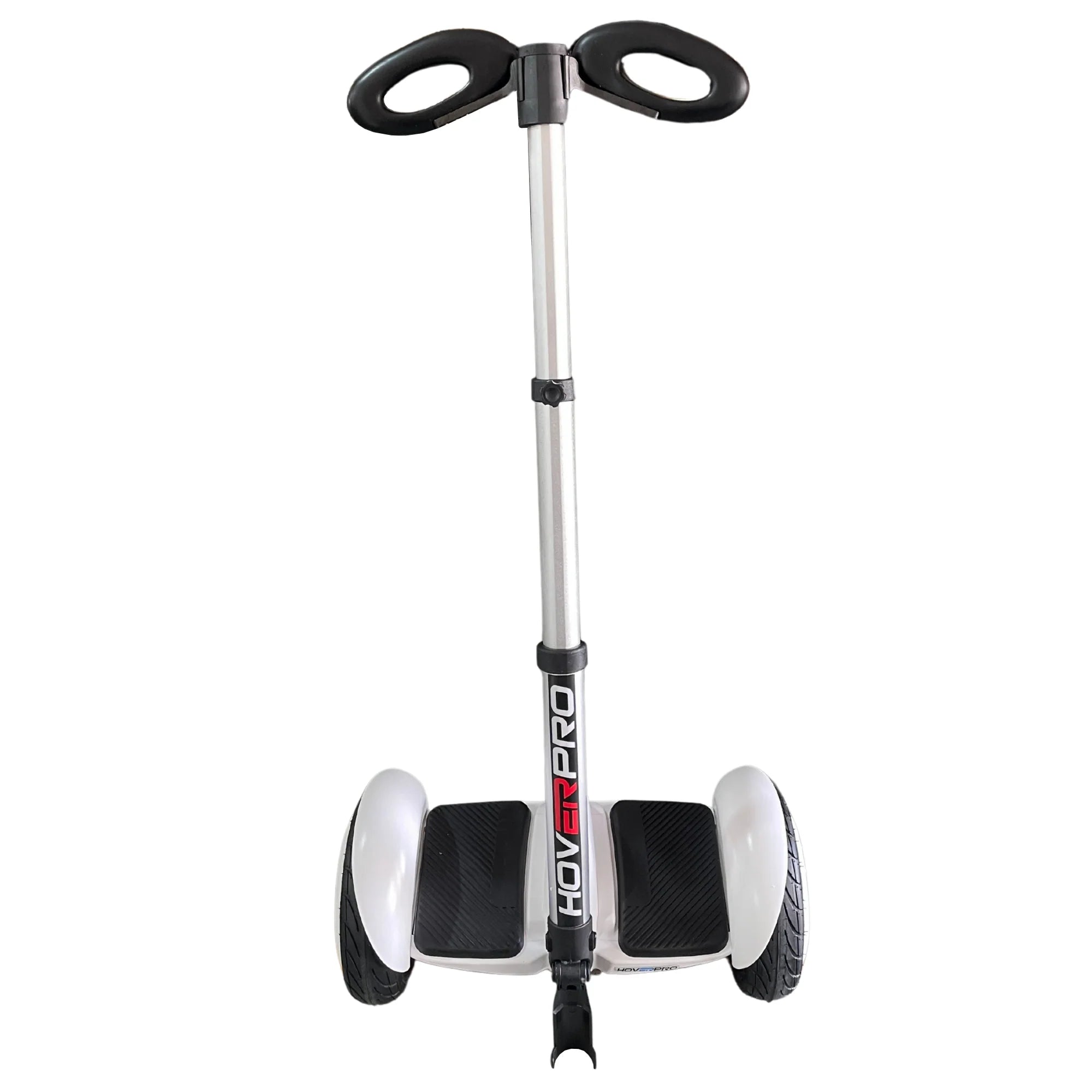 Hoverpro Self-Balancing Scooter with Adjustable Handle Bar – White Hybrid Duo Miniseg White with Handle Hoverboard