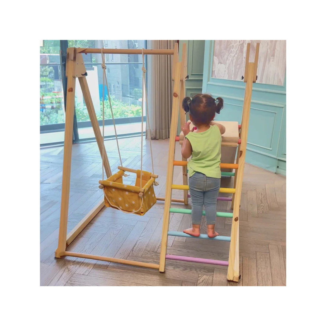 Curious Cub Wooden 4-in-1 Jungle Gym