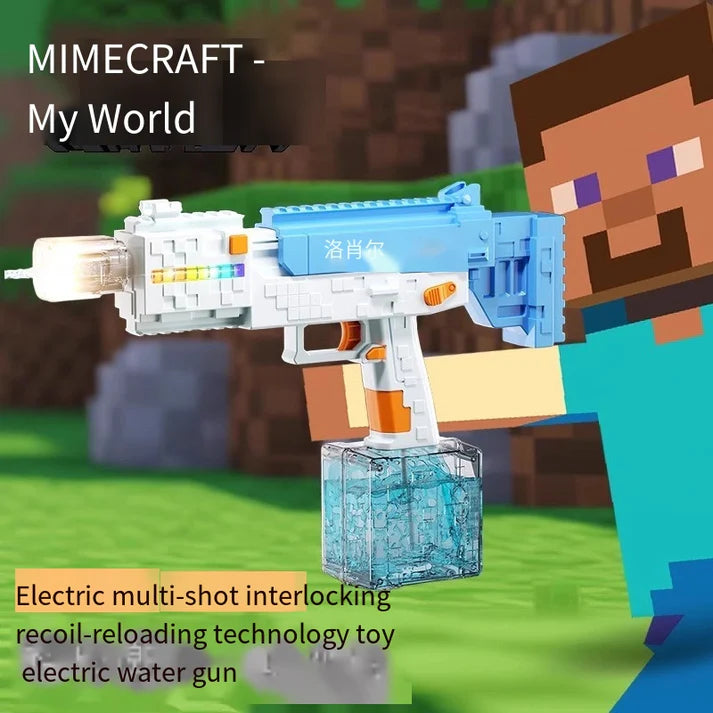 Minecraft Style Water Gun for Kids | LO'S World Toy Water Gun Blaster