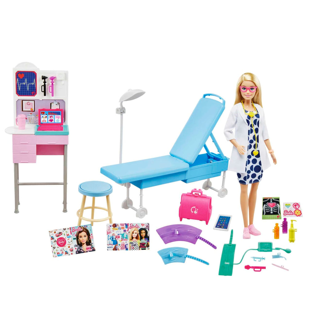 Mattel Barbie Medical Doctor Doll with Doctor Accessories Playset for Kids Ages 3+
