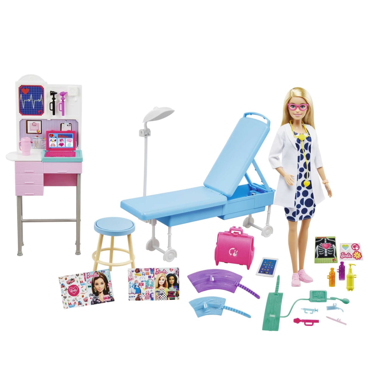 Mattel Barbie Medical Doctor Doll with Doctor Accessories Playset for Kids Ages 3+