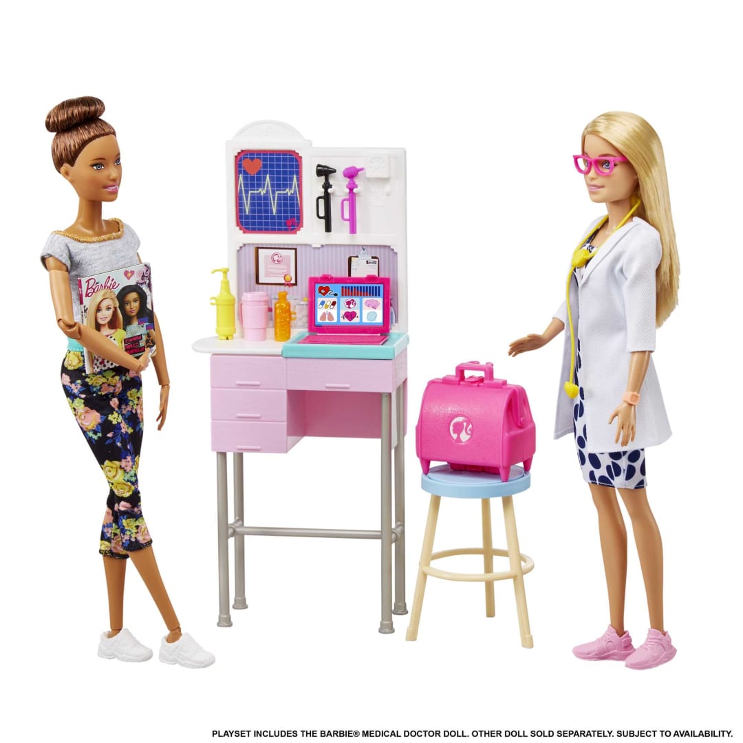 Mattel Barbie Medical Doctor Doll with Doctor Accessories Playset for Kids Ages 3+