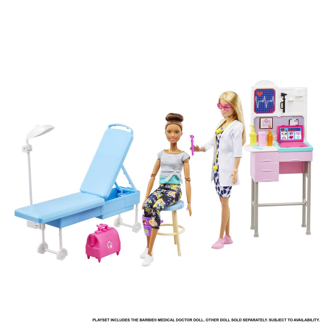 Mattel Barbie Medical Doctor Doll with Doctor Accessories Playset for Kids Ages 3+