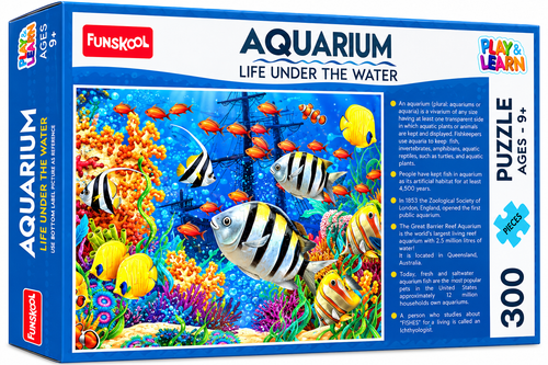 Funskool Aquarium 300 Pieces Jigsaw Puzzle | Life Under the Water Educational Puzzle for Kids Ages 9+
