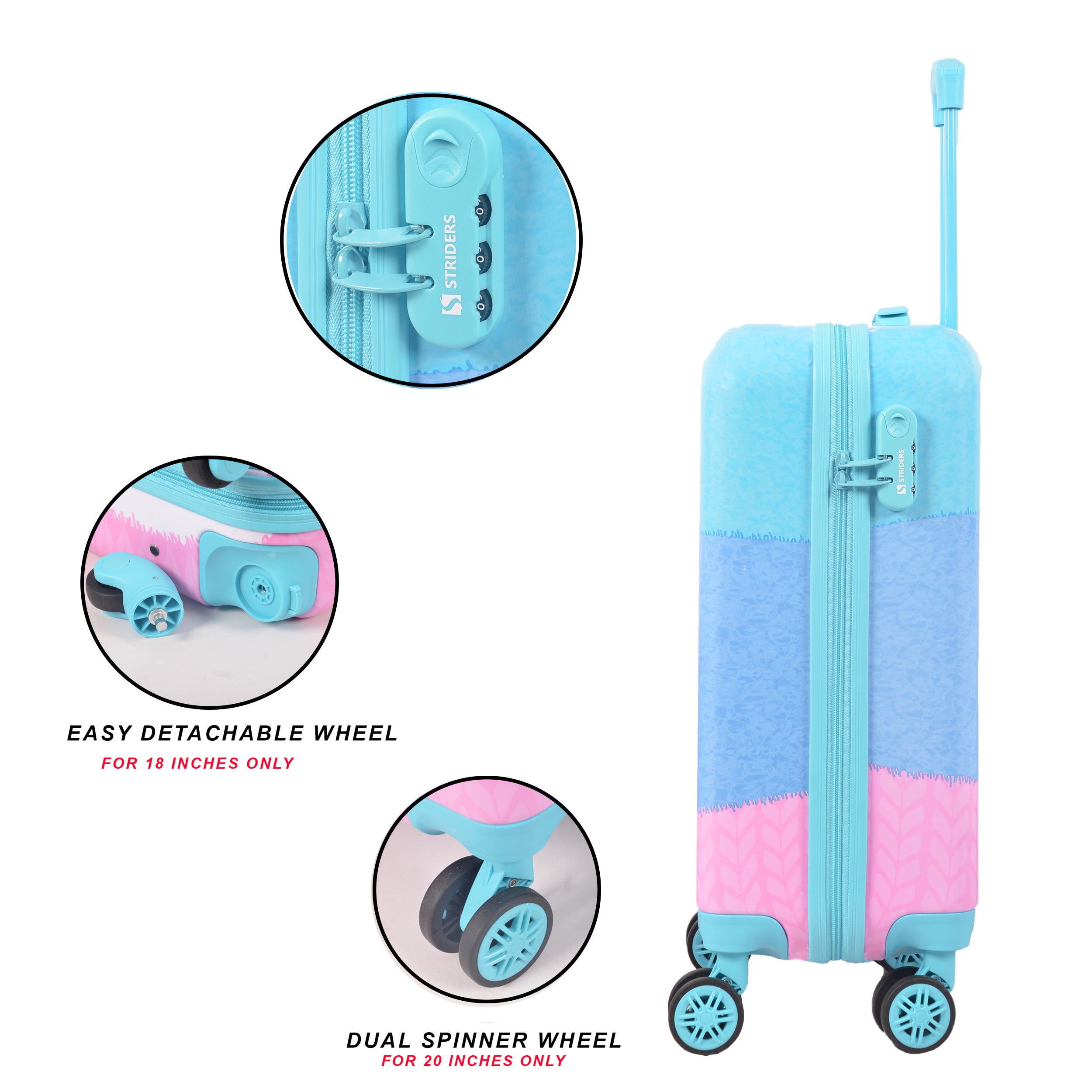 Striders Hard Luggage Trolley Bag Paw Patrol 20 Inch