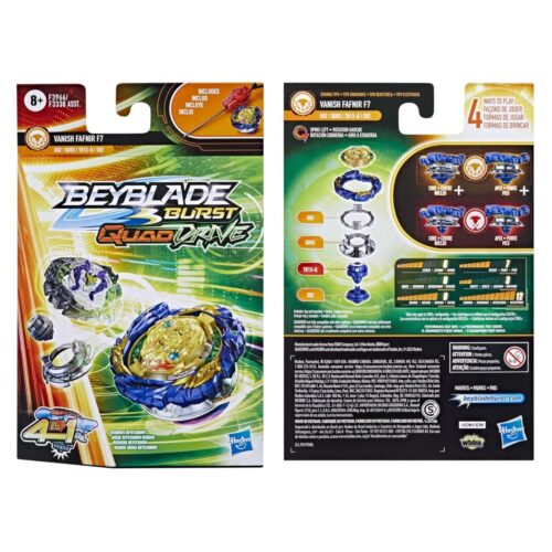 Hasbro Beyblade Burst Quaddrive Vanish Fafnir F7 | Battling Game Top Toy with Launcher