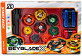 Beyblade X Starter Dash Spinning Battle Top Set with 8 Assorted Tops, 2 Launchers & Accessories for Kids Ages 6+