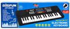 Bigfun BF-430A1 37 Keys Electronic Keyboard Piano with Microphone, 8 Tones & 8 Rhythms for Kids Ages 4+