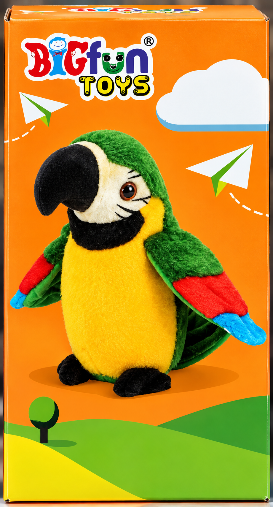 Bigfun Toys Talking Parrot Toy | Interactive Talking & Voice Repeating Parrot Soft Toy for Kids