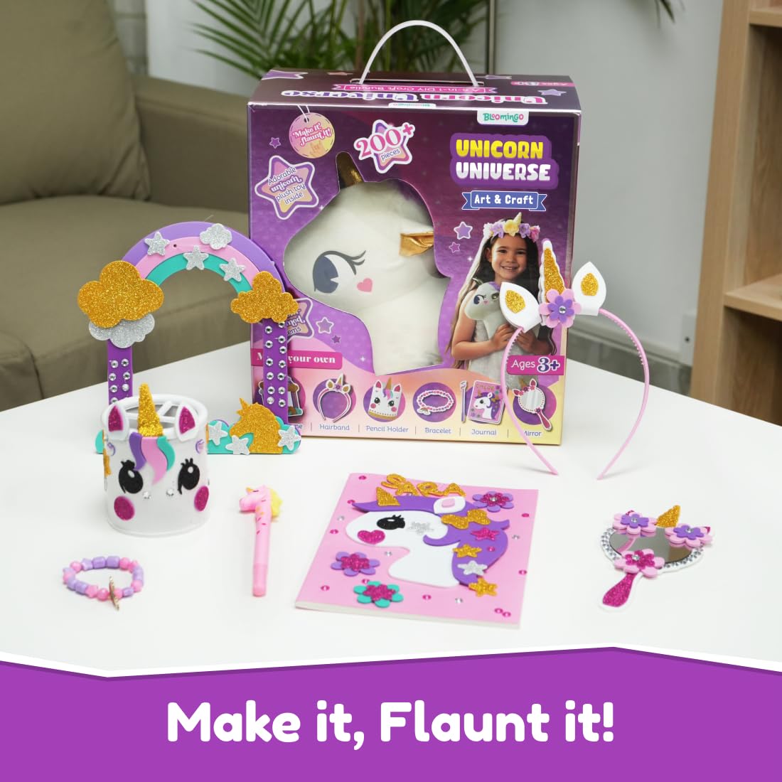 Bloomingo Unicorn Universe 6-in-1 DIY Art & Craft Kit