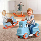 R For Rabbit Rock N Ride 3-in-1 Balance Board, Ride On & Rocker Blue Orange