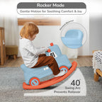 R For Rabbit Rock N Ride 3-in-1 Balance Board, Ride On & Rocker Blue Orange
