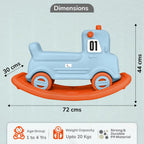 R For Rabbit Rock N Ride 3-in-1 Balance Board, Ride On & Rocker Blue Orange