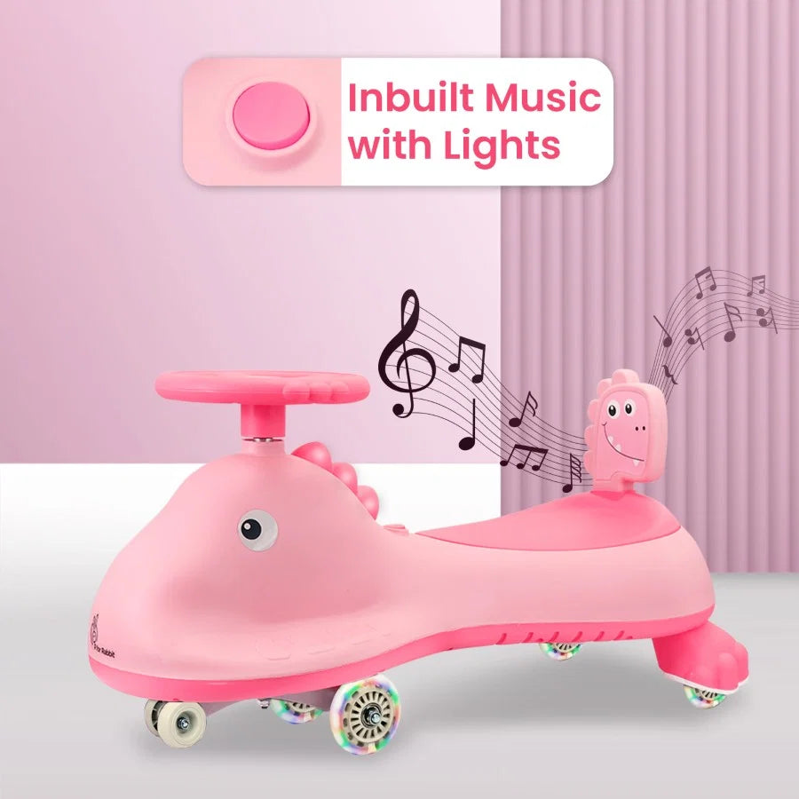 R for Rabbit Iya Iya Dino Swing Car Pink For Kids