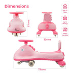 R for Rabbit Iya Iya Dino Swing Car Pink For Kids