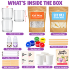 Kalakaram Latte Candle Making Kit – DIY Soy Wax Craft Set with 3 Glasses | Ages 9+