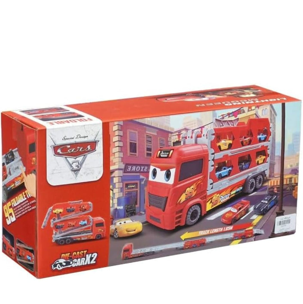 Rainbow Toys Mcqueen The Ultimate Foldable Carrier Truck Car Play Set