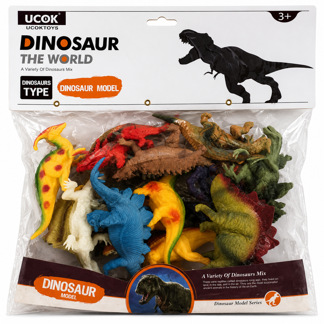 UCOK Dinosaur The World Dinosaur Toy Set – Assorted Dinosaur Figures for Kids, Realistic Animal Models,