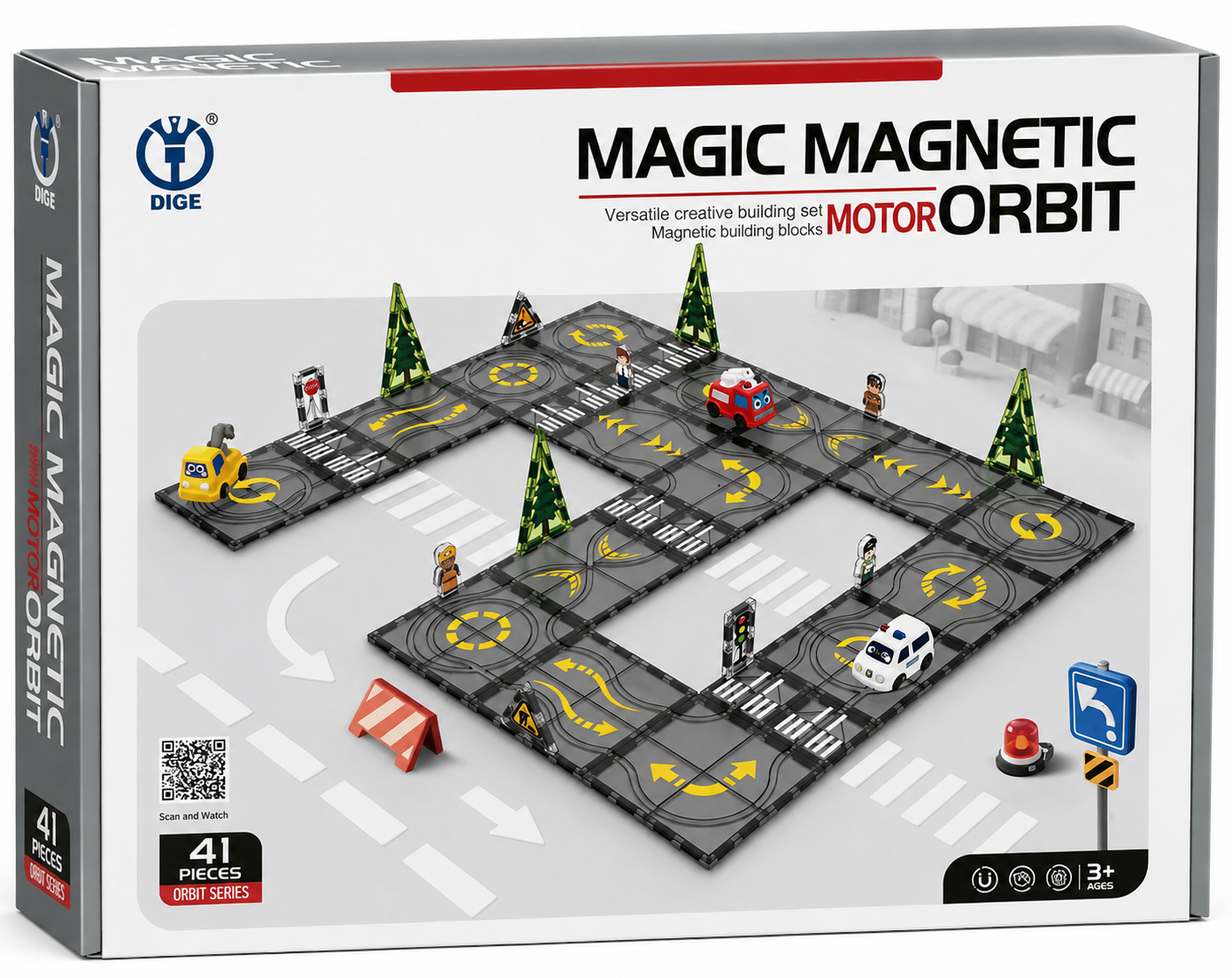 Magic Magnetic Building Blocks Motor Orbit 41 Pieces – Creative Magnetic Construction Set