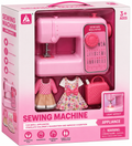Kids Sewing Machine Toy Set with Light Effect & Dress-Up Accessories – Pretend Play Sewing Machine