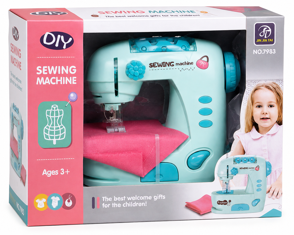 DIY Sewing Machine Toy for Kids – Pretend Play Sewing & Fashion Design Set 3+ Years