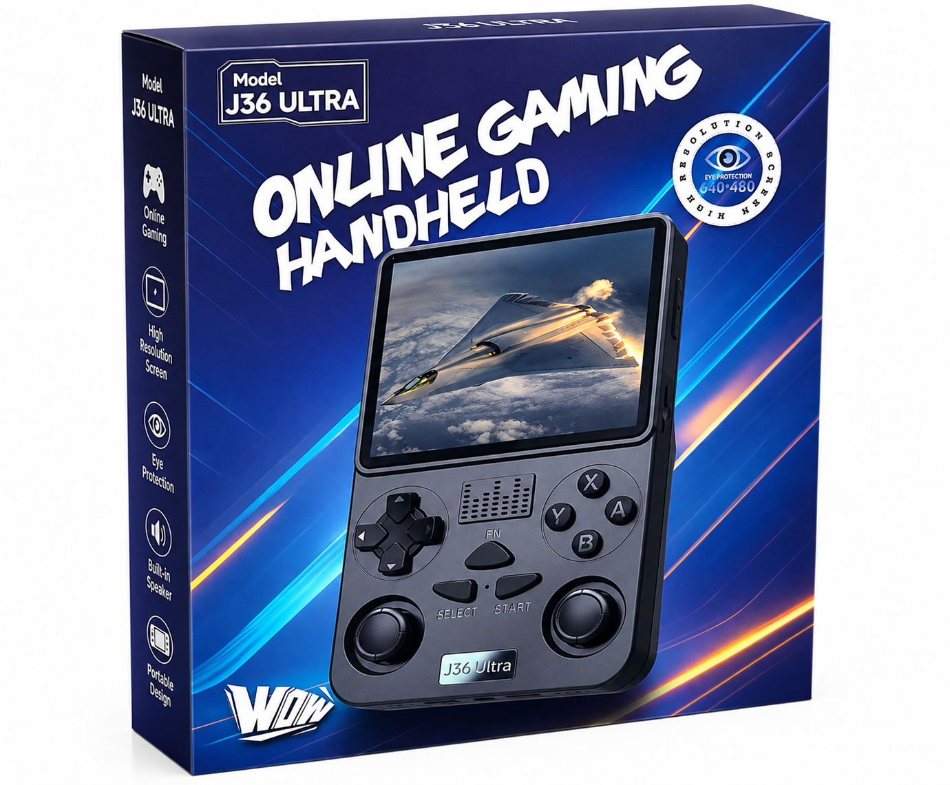 J36 Ultra Handheld Game Console with 640×480 High Resolution Screen