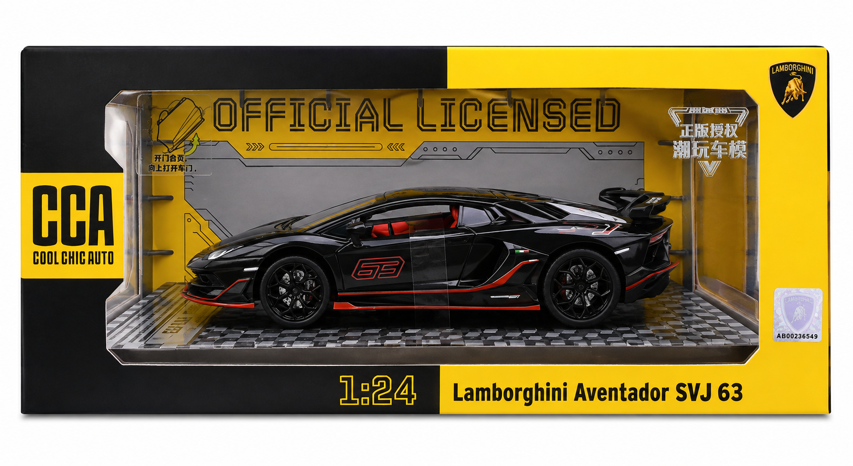 CCA Lamborghini Aventador SVJ 63 1:24 Official Licensed Die-Cast Car