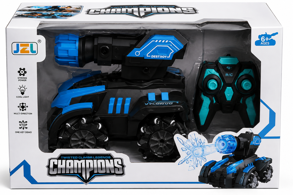JZL Champions Remote Control Stunt Battle Vehicle with Rotating Blaster