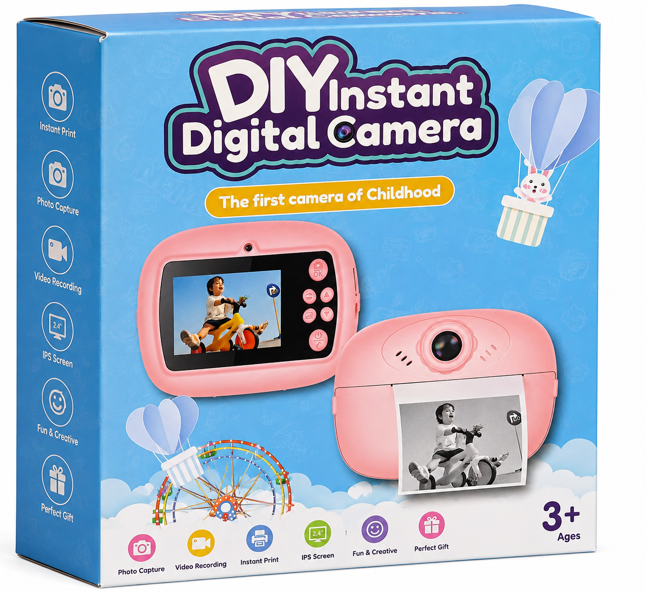 DIY Instant Digital Print Camera for Kids – Photo & Print Camera Assorted Color