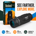 Bushnell PowerView 16×52 High-Power Monocular Telescope for Travel & Outdoor Viewing