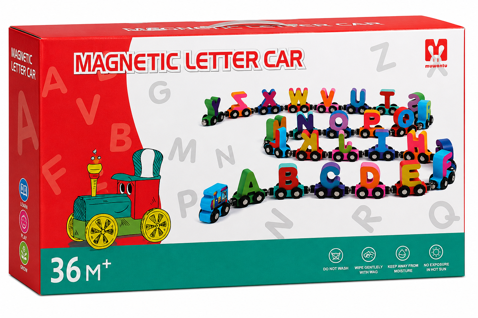 Magnetic Alphabet Letter Train Car Set – Educational ABC Learning Toy for Kids