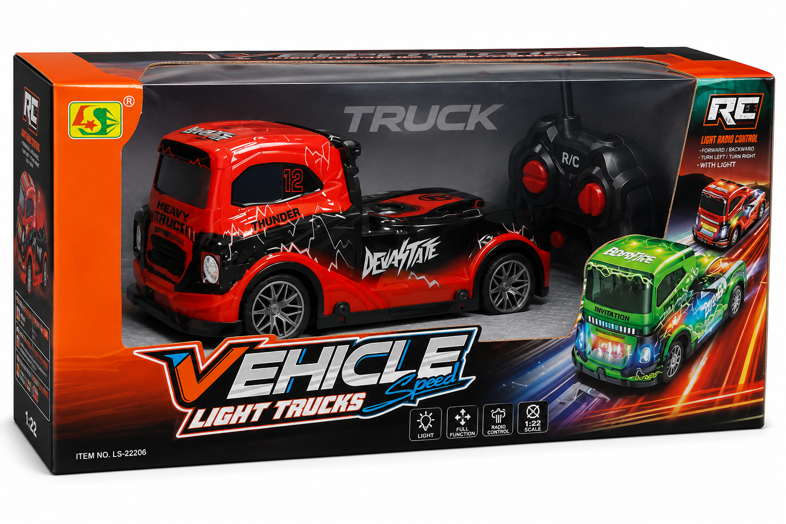 Remote Control Vehicle Light Trucks Speed Racing Truck
