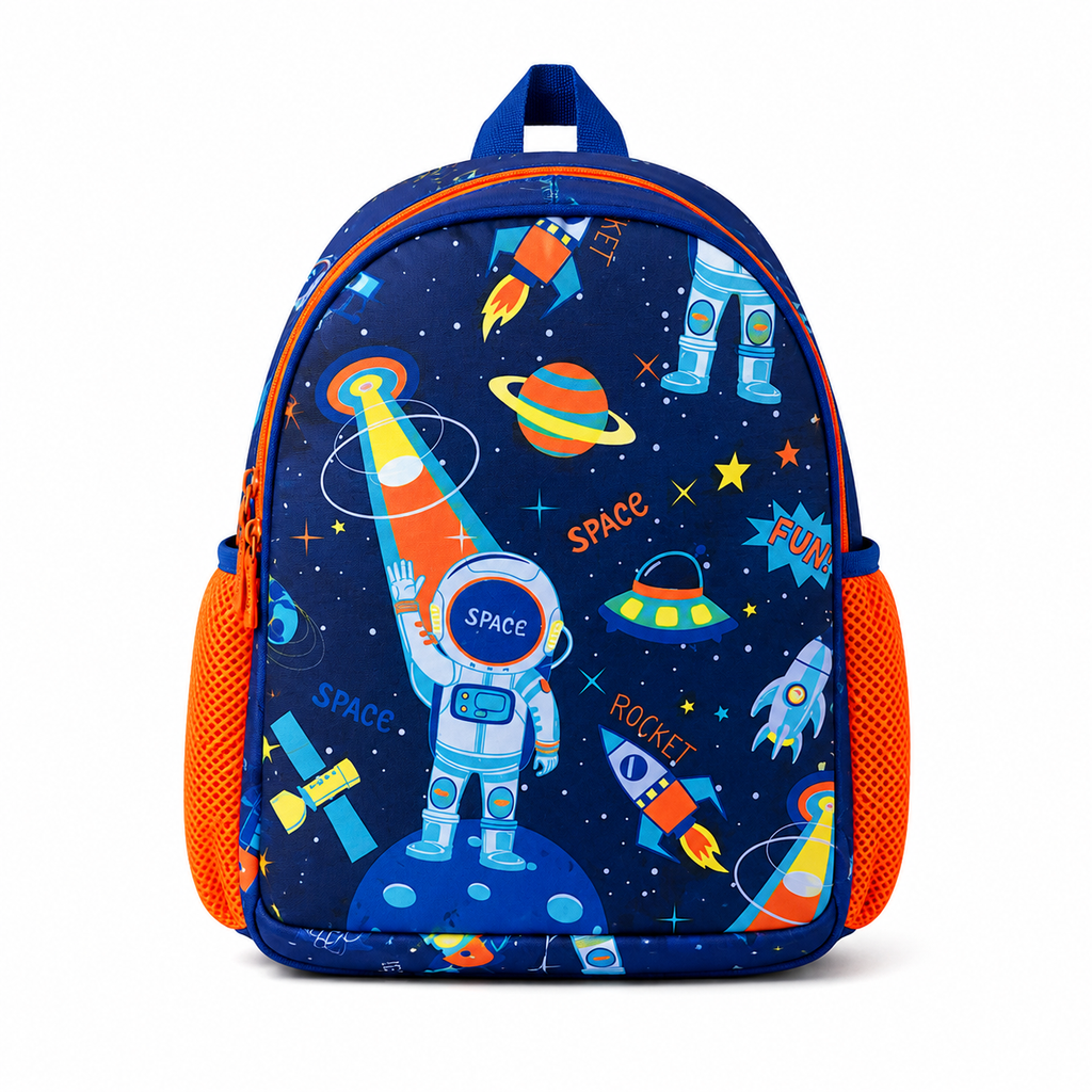 VEST 12 Inch Space Astronaut Kids School Backpack – Rocket & Planet Theme | 3–6 Years