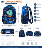 VEST Dino Cool 16 Inch Kids School Backpack with Free Pencil Case | 6–12 Years