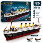 Titanic Cruise Ship Building Blocks Set 1607 Pieces 2-in-1 Ship Model Construction Kit Ages 8+