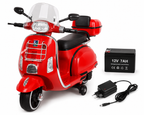 Kids Electric Ride-On Scooter for Boys & Girls – 12V Battery Operated Red Scooter