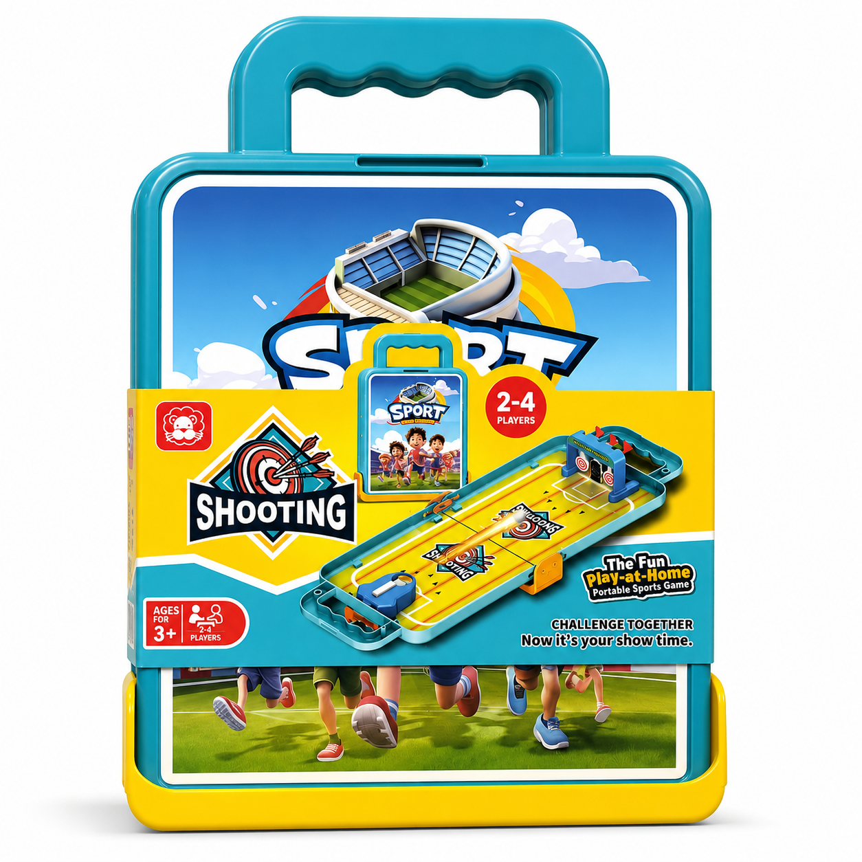 Portable Shooting Target Game with Carry Case Indoor Sports Toy for Kids 2–4 Players Ages 3+