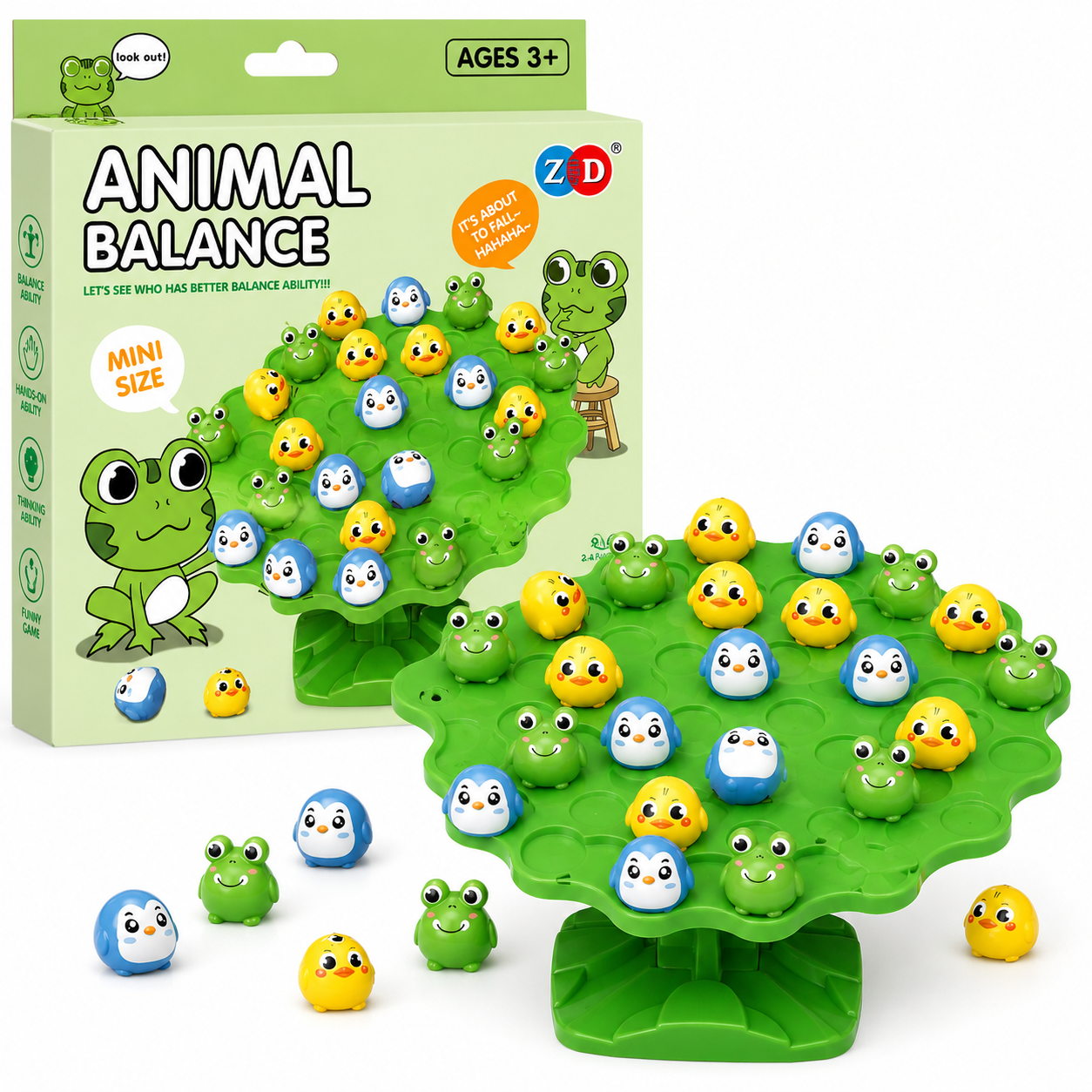 Animal Balance Game Mini Balance Tree Board Game for Kids Educational Family Game 2–4 Players