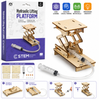 Hydraulic Lifting Platform STEM Science DIY Kit  Wooden Hydraulic Lift Model Educational Engineering Toy