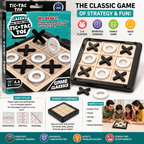 Classic Tic Tac Toe Board Game Family Strategy Game for Kids & Adults Educational Brain Training Game 2–4 Players