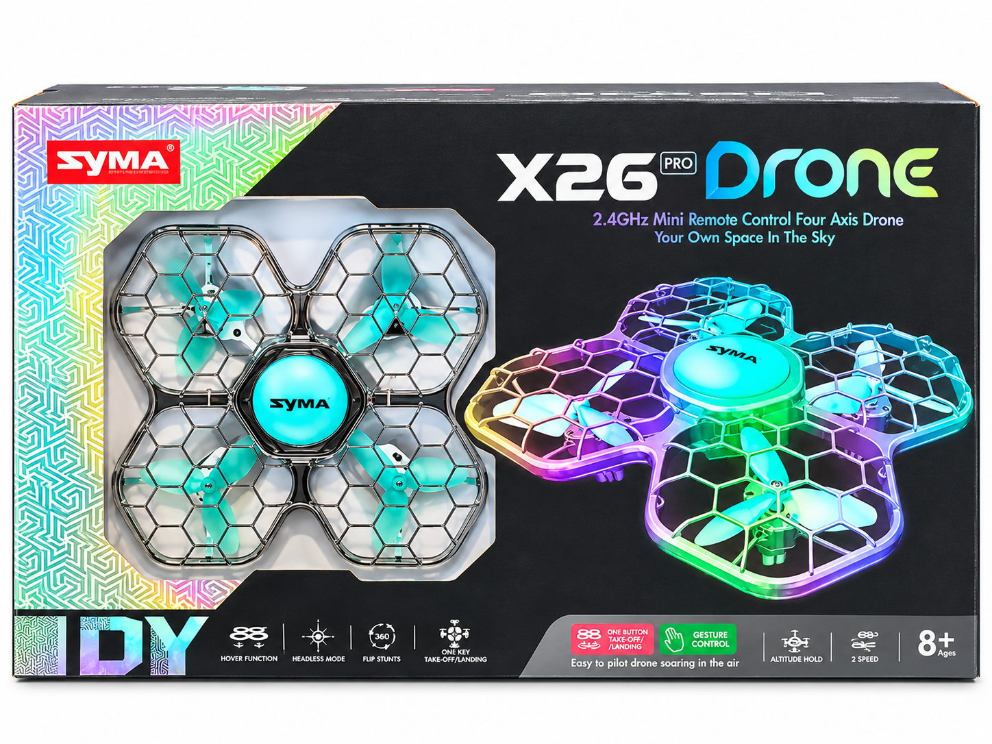 SYMA X26 Pro 2.4GHz Mini RC Drone with Obstacle Avoidance, Altitude Hold & 360° Flip – 8+ Years