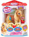 ZURU Pets Alive My Magical Pony & Stable Interactive Toy with 13+ Play Features – 3+ Years